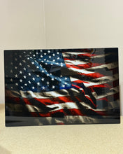 Load image into Gallery viewer, American flag design on a black background